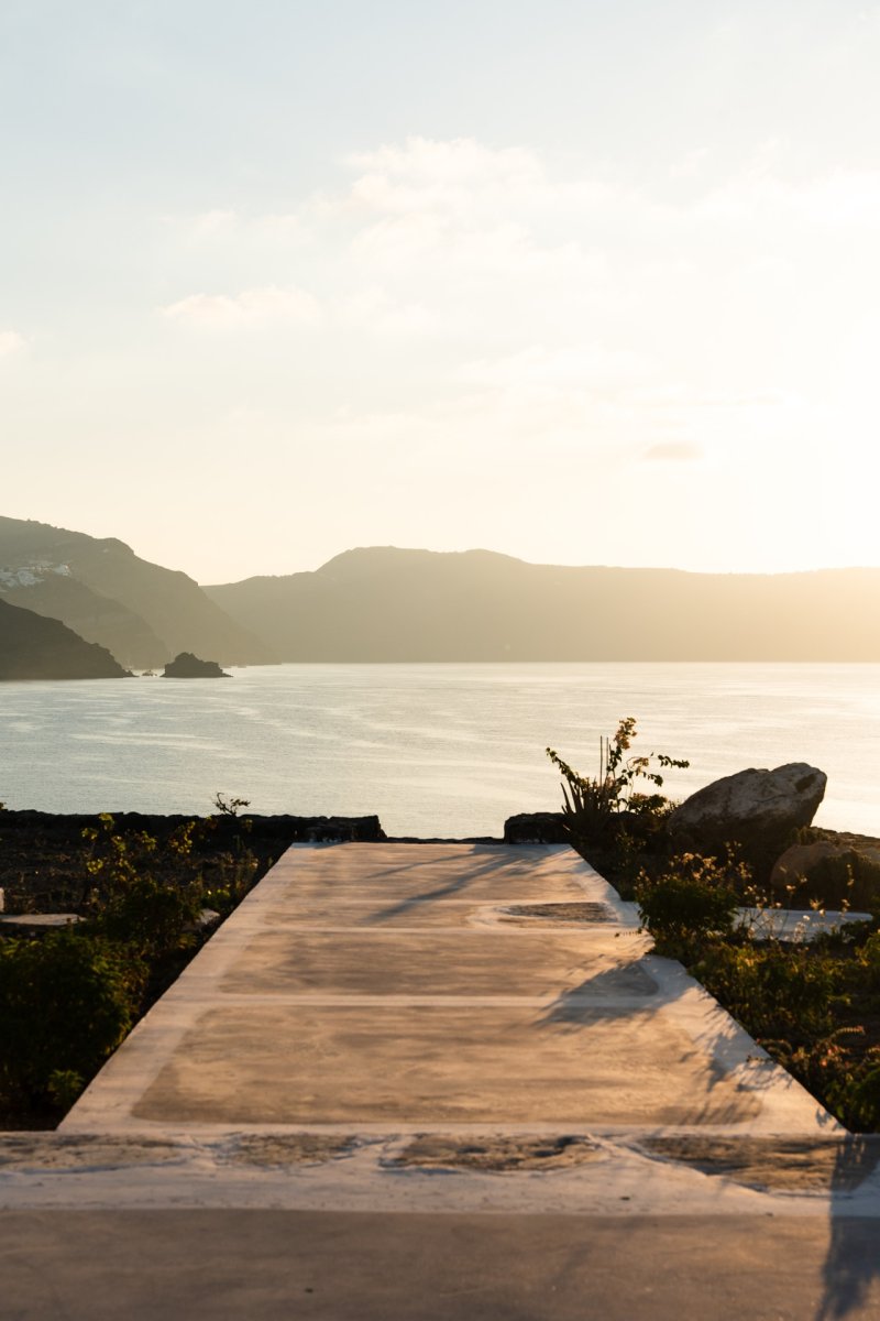 Santorini Caldera View from the Courtyard of Santa Irini Retreat, Therasia